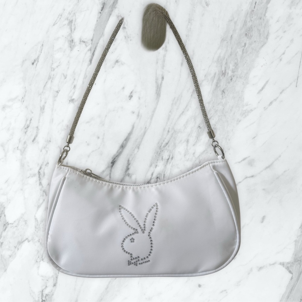 White Bling Playboy shoulder bag
